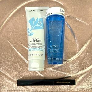 Lancôme Crème cleanser, bi-facil makeup eye remover, and FS black mascara NEW!